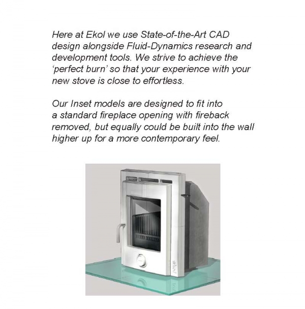 Ekol inset 5 woodburning stove description