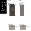 Di Lusso R4 Euro Wood Burning Stove Dimensions