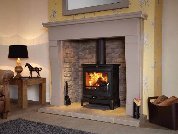 Flavel Rochester 7 multifuel stove black trim