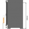 parkray aspect 4 woodburning stove dimensions side view