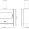 ESSE 125 Stove dimensions