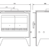 Esse 250se stove dimensions