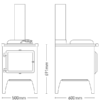 Esse Warmheart cook stove dimensions